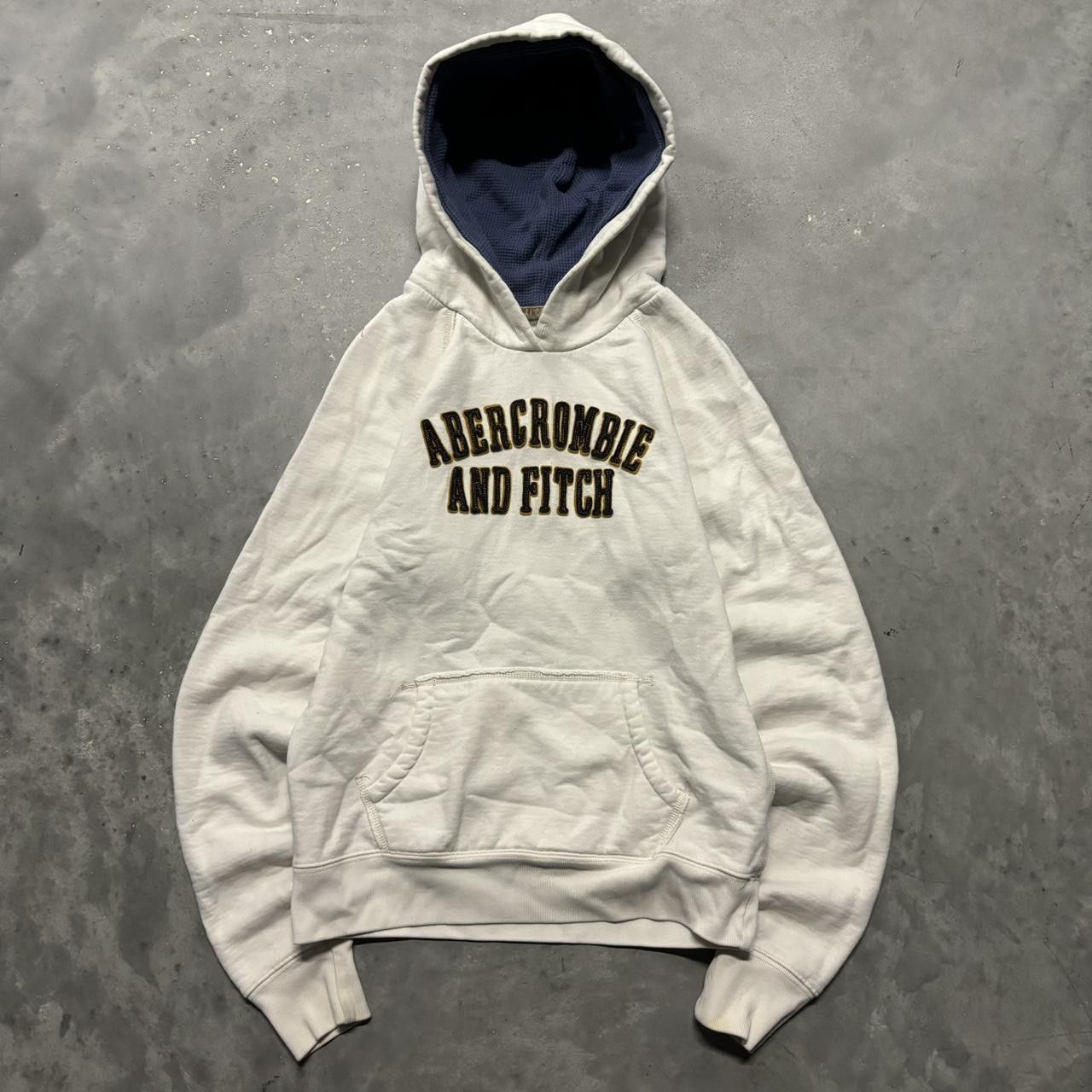 00s Abercrombie & Fitch 100周年記念 リバースフーディ 00s メキシコ製 Champion REVERSE WEAVE 両面カレッジプリント