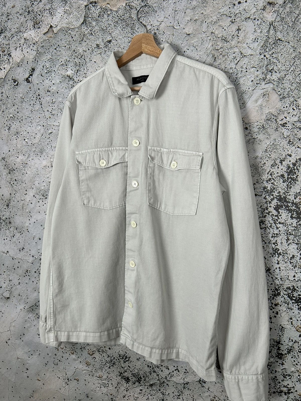 Allsaints Allsaints Overshirt Streetwear Luxury Vintage Grunge Rock Size US XL / EU 56 / 4 - 2 Thumbnail