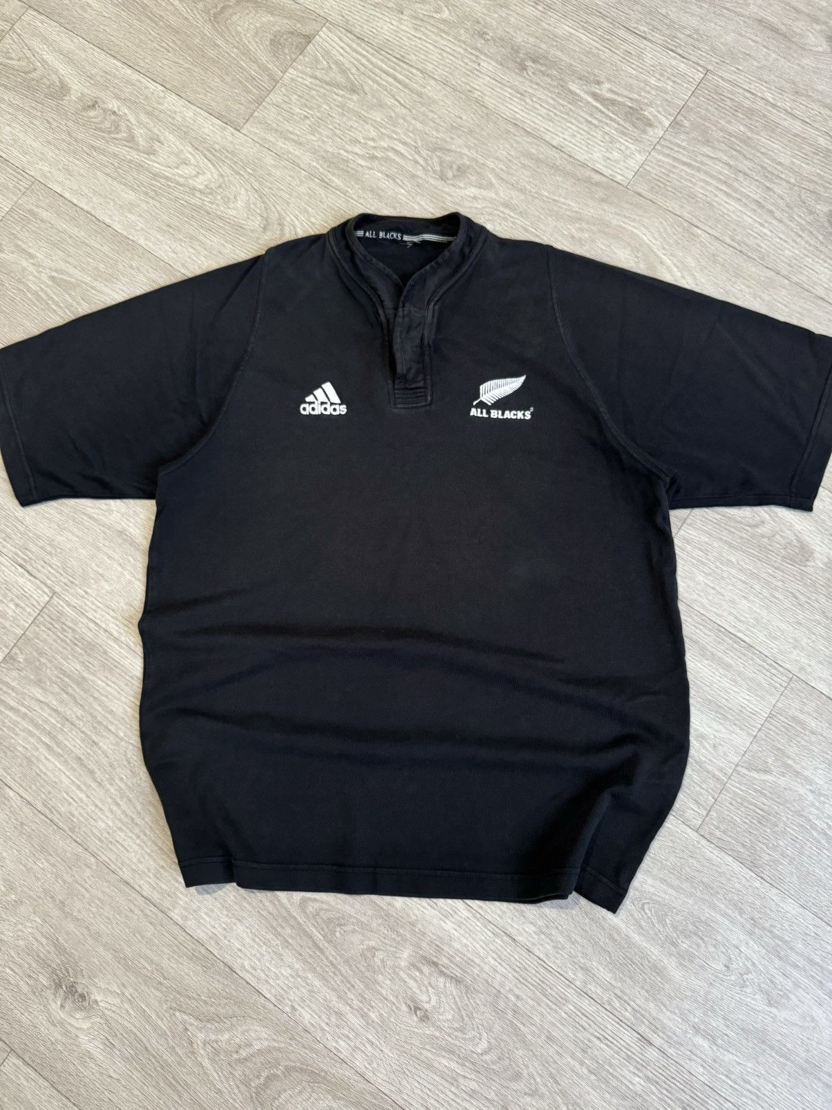 Adidas × Canterbury of New Zealand × Vintage 🔷Vintage Adidas New Zealand All Blacks Rugby Shirt🔷 Size US XL / EU 56 / 4 - 1 Thumbnail