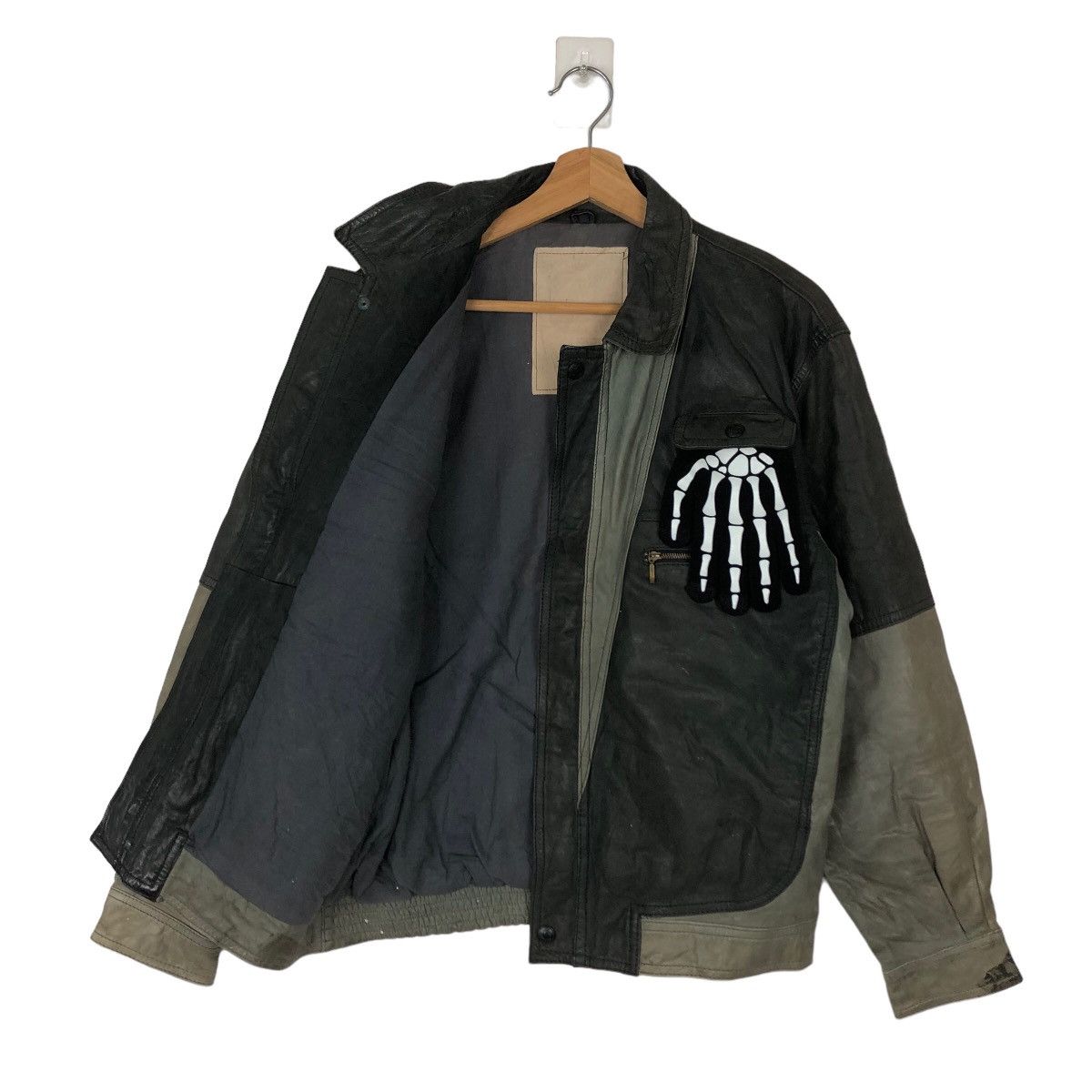 Japanese Brand VINTAGE LEATHER BOMBER JACKET JAPAN ISSEY MIYAKE Size US M / EU 48-50 / 2 - 8 Thumbnail