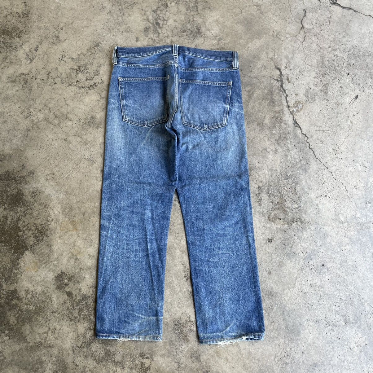 Japanese Brand 🔥🇯🇵Japanese Brand Stoned Washed Ripped Distress Denim Jeans Size US 32 / EU 48 - 4 Thumbnail
