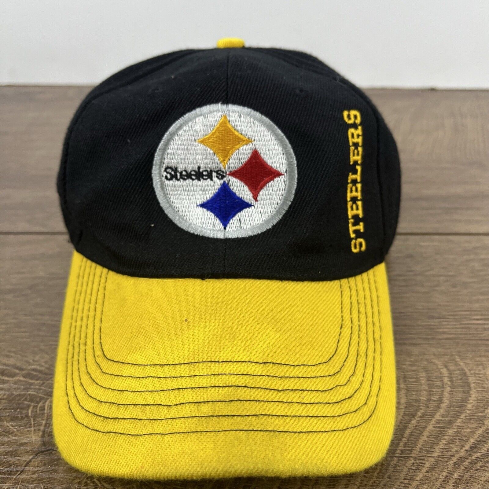 Other Pittsburgh Steelers Hat Yellow Bill Black Hat Adjustable Bla Size ONE SIZE - 7 Thumbnail