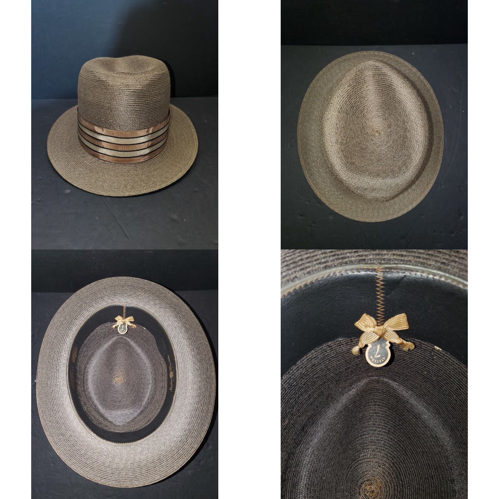 Stetson VINTAGE Stetson Medalist Panama Wide Brim Pinched Crown Hat - Size 7 - Brown Mens Hat Panama 80s Wide Brim Stetson Medalist Vintage Men's Hat Size ONE SIZE - 8 Thumbnail