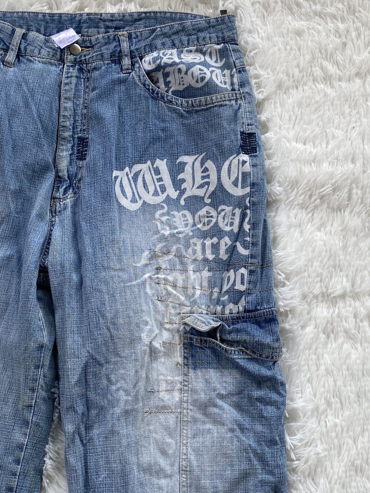Vintage 90’s Skate Culture 🔥 Dig Deep🔥Cargo Baggy Jeans Size US 36 / EU 52 - 4 Thumbnail