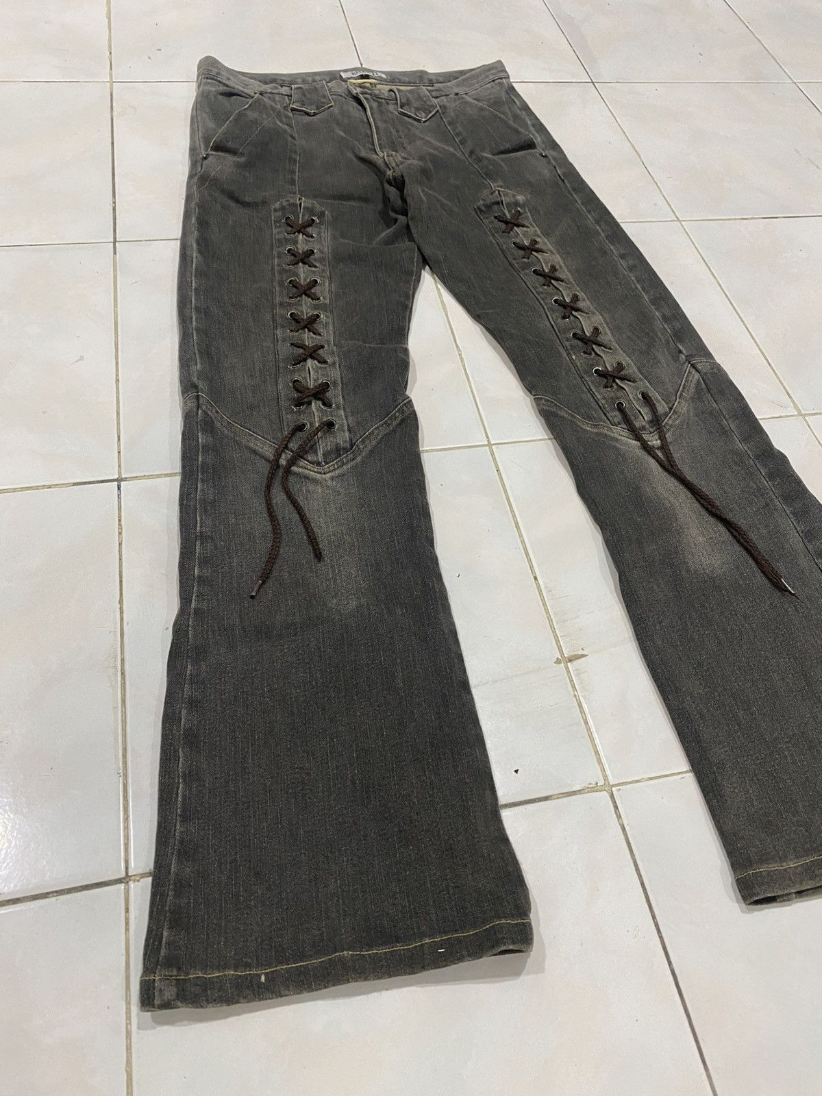 14th Addiction Growth Lace Up Faded Black Bootcut Pant Size US 30 / EU 46 - 4 Thumbnail