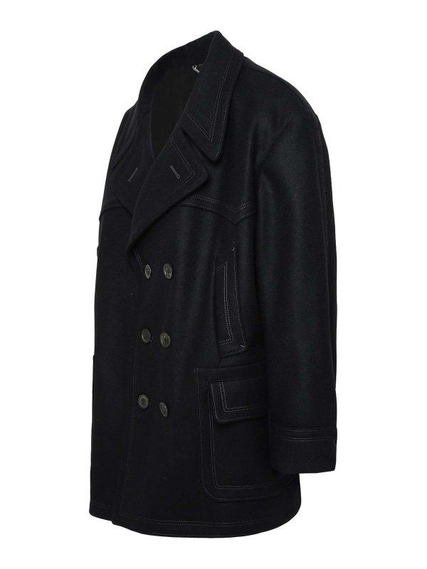 Maison Margiela o1mle0126 Oversized Caban Coat in Black Size US S / EU 44-46 / 1 - 3 Thumbnail