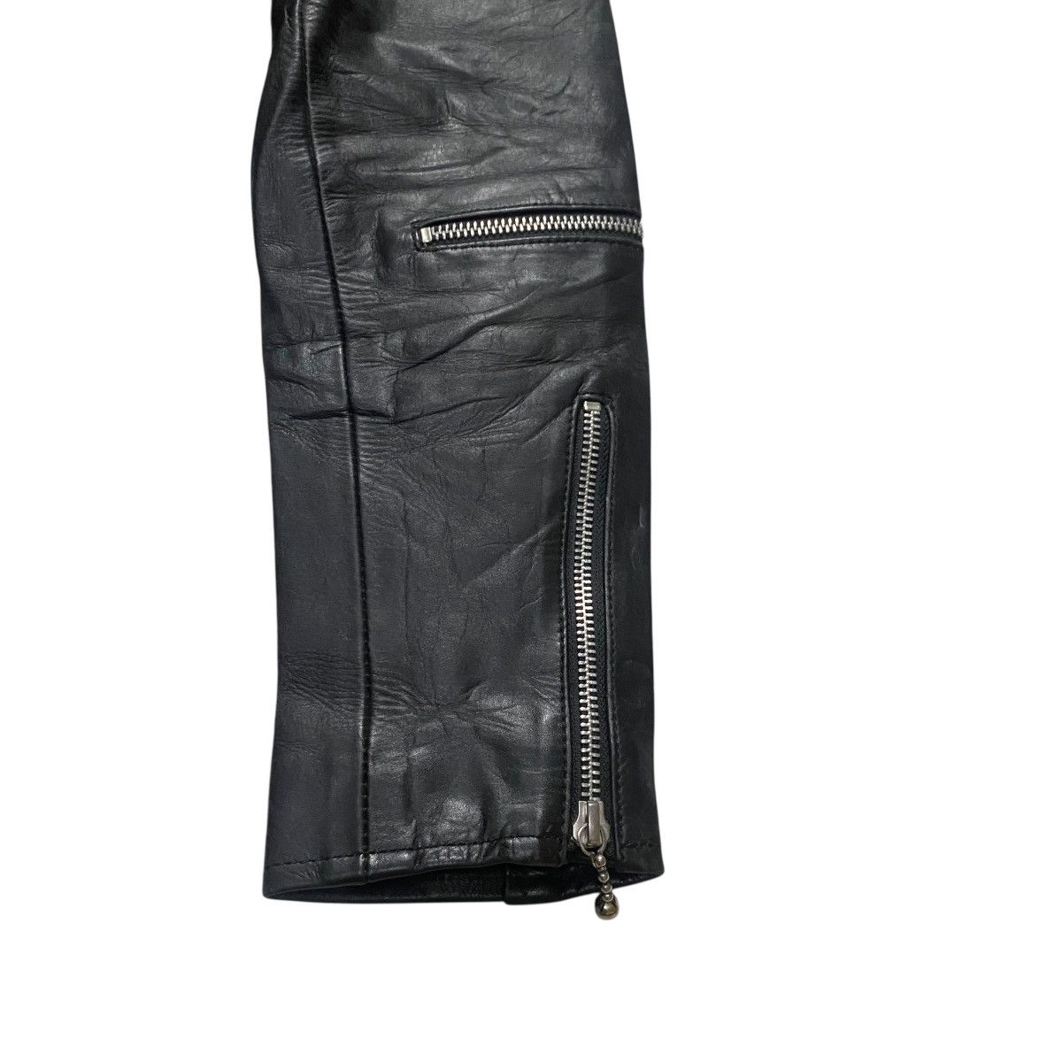Genuine Leather Horn Works bikers double collar leather jacket Size M / US 6-8 / IT 42-44 - 9 Thumbnail