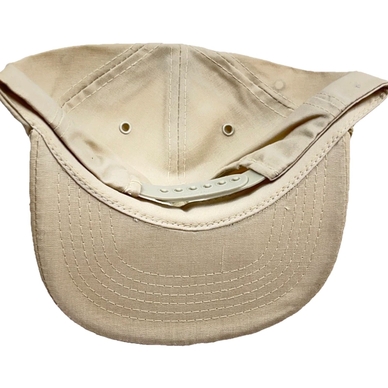 Roper Vintage Headliner Caps Trucker Hat Cap Snap Back 80s USA Patch Rope Wellston Ohio Adjustable Beige Cotton Polyester Twill Size ONE SIZE - 4 Thumbnail