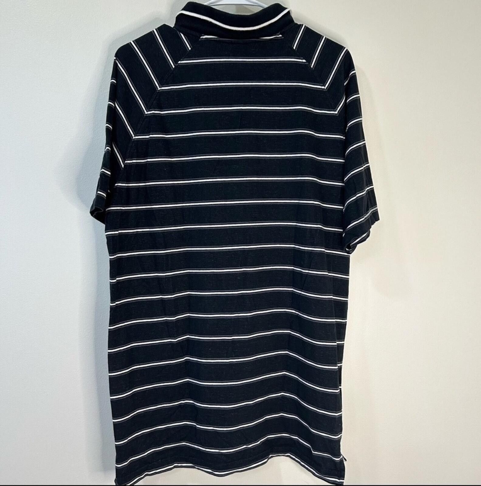 Nike Men's Size XL Gray & Black Striped Short Sleeve Polo Shirt Size US XL / EU 56 / 4 - 2 Thumbnail