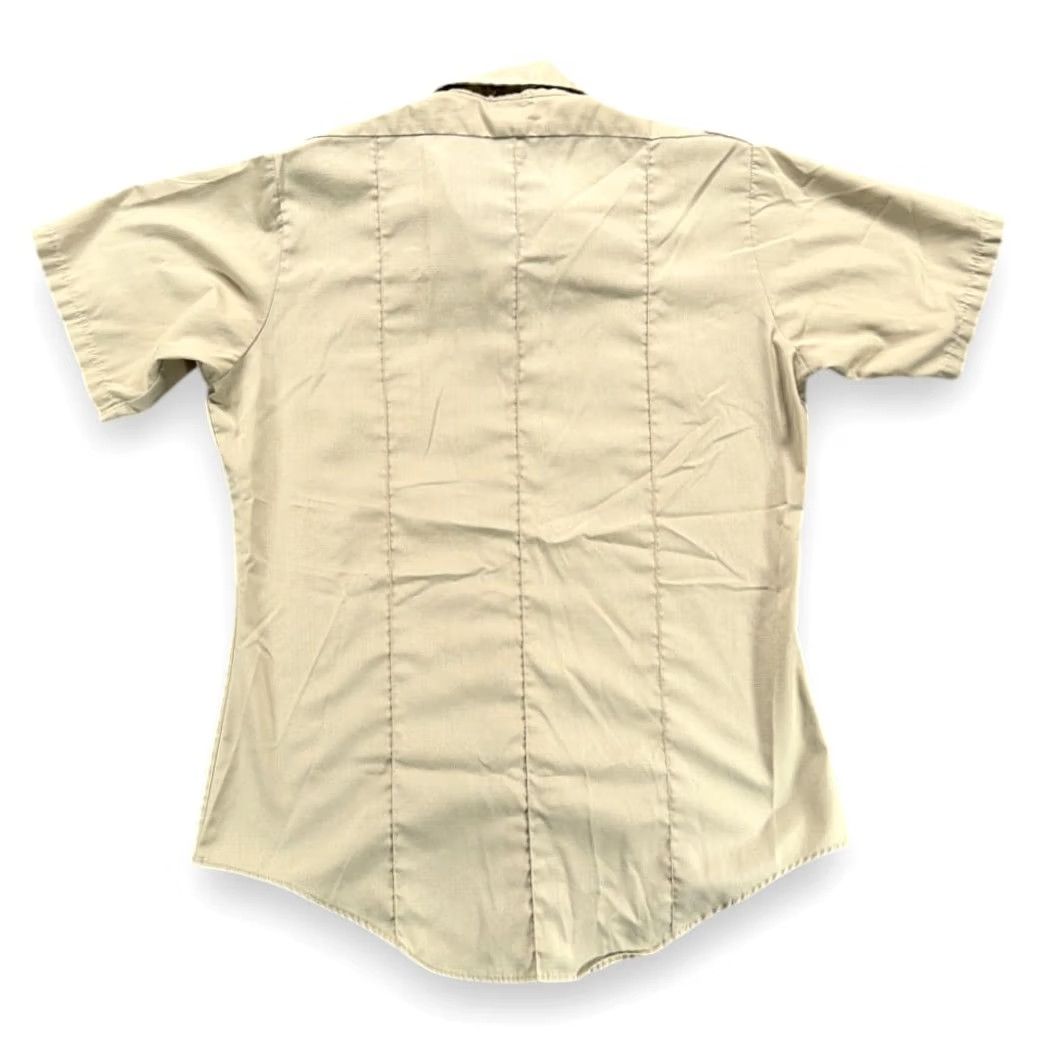 Vintage VINTAGE Flying Cross Shirt Adult MEDIUM Brown 70s Polyester Poplin Size US M / EU 48-50 / 2 - 3 Thumbnail
