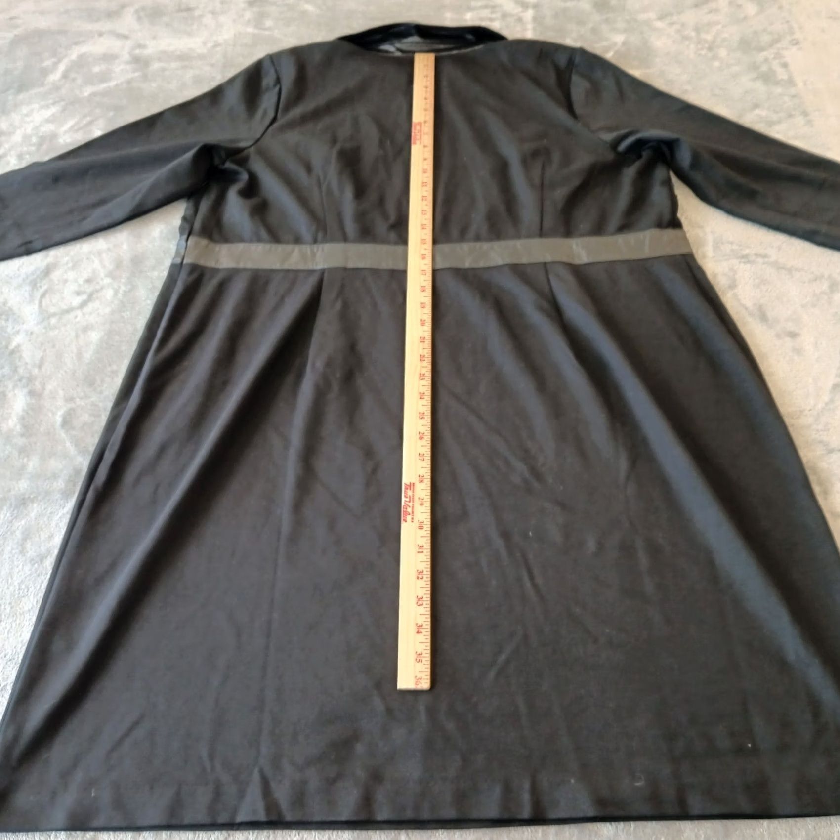 Talbots Talbots Dress Shift 20W Black Midi 3/4 Sleeve Collared Nylon Rayon Spandex Women Plus Size 3XL / US 20-22 - 6 Thumbnail