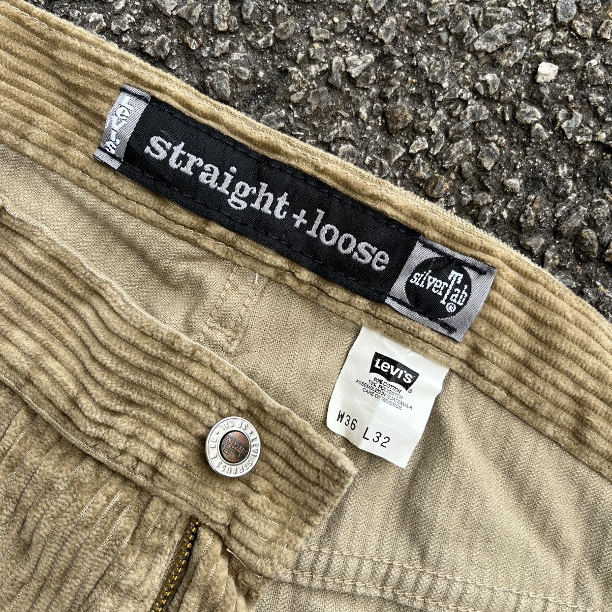 Levi's Vintage 90s Levis Silvertab Brown Corduroy Pants Y2K Baggy Size US 36 / EU 52 - 8 Thumbnail