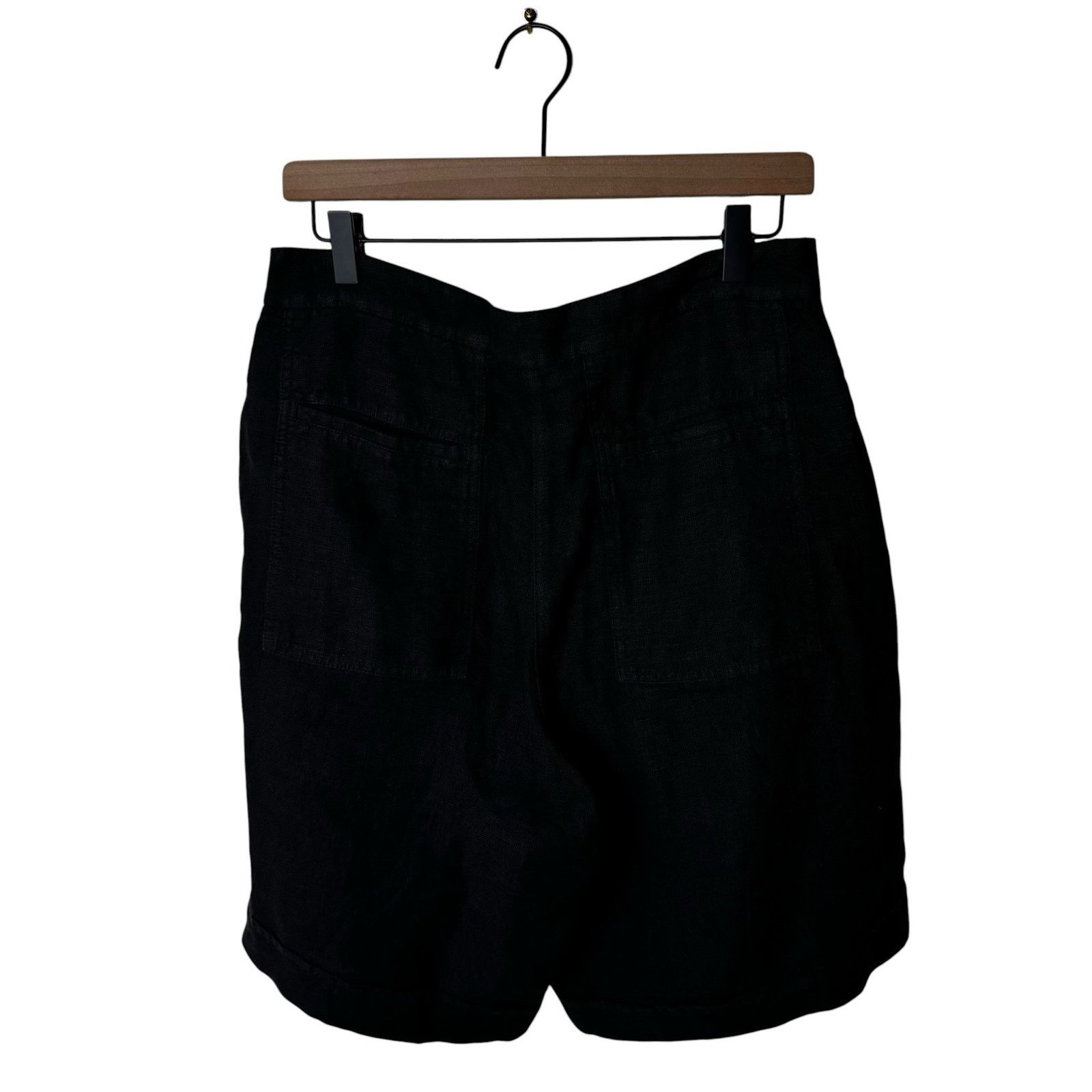 Other POETRY 100% Linen Bermuda Shorts Size US 8 Black Size 30" / US 8 / IT 44 - 2 Thumbnail