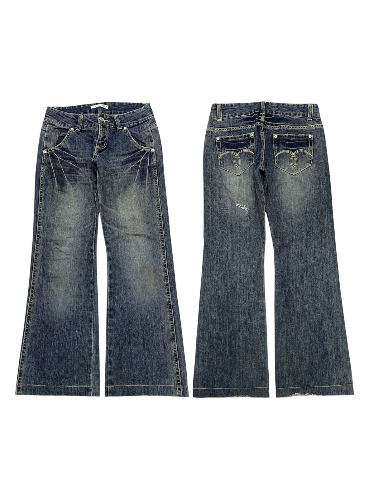Japanese Brand 2000s LINK IT ALL FLARE JEANS IFSIXWASNINE STYLE Size US 29 - 1 Thumbnail