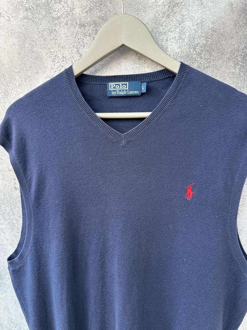 Polo Ralph Lauren × Vintage Polo Ralph Lauren Vintage Navy Vest Gilet Cotton Pullover Size US L / EU 52-54 / 3 - 5 Thumbnail