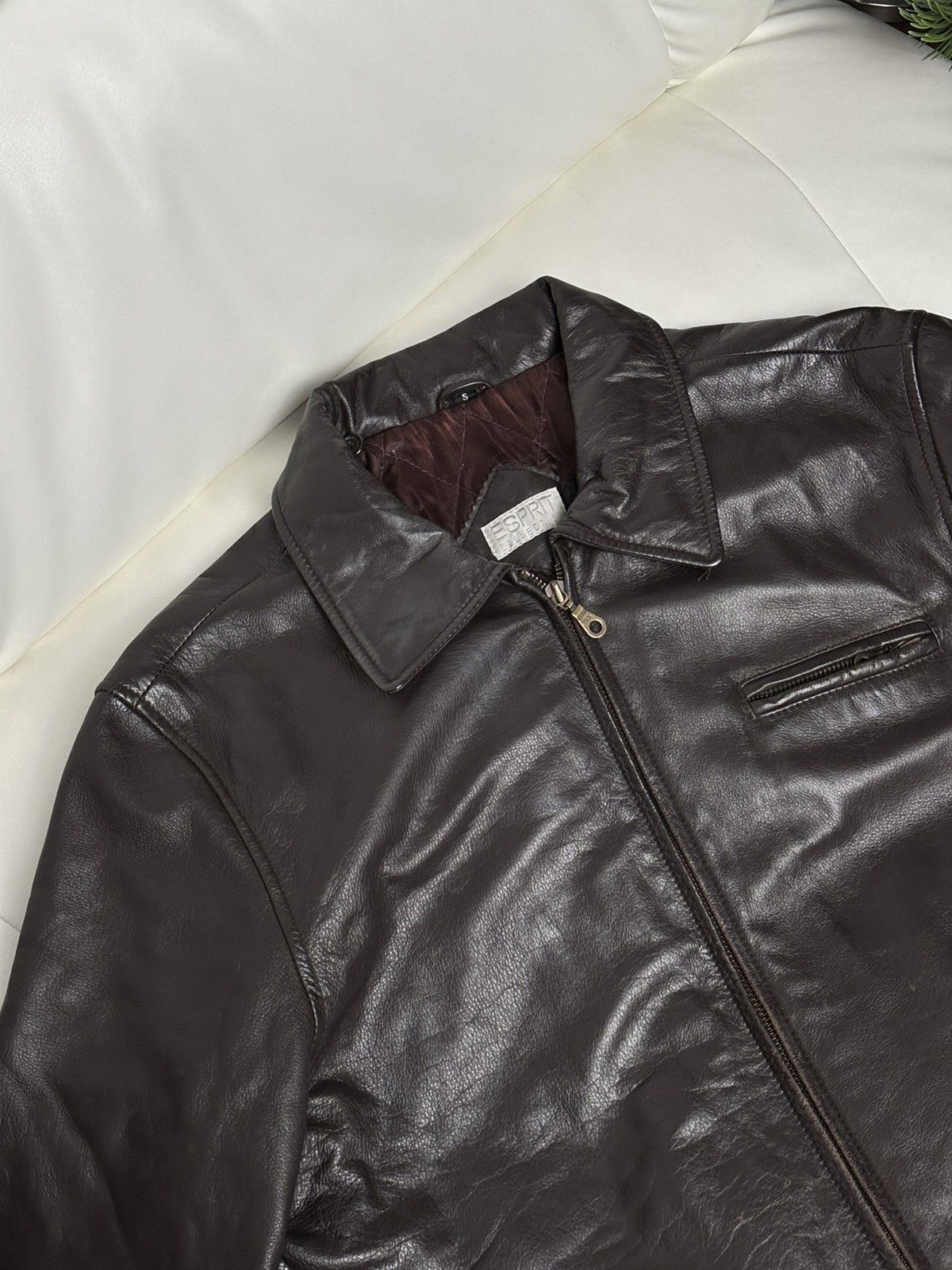 Vintage Vintage leather cropped jacket sprit 90s boxy fit Size US M / EU 48-50 / 2 - 3 Thumbnail