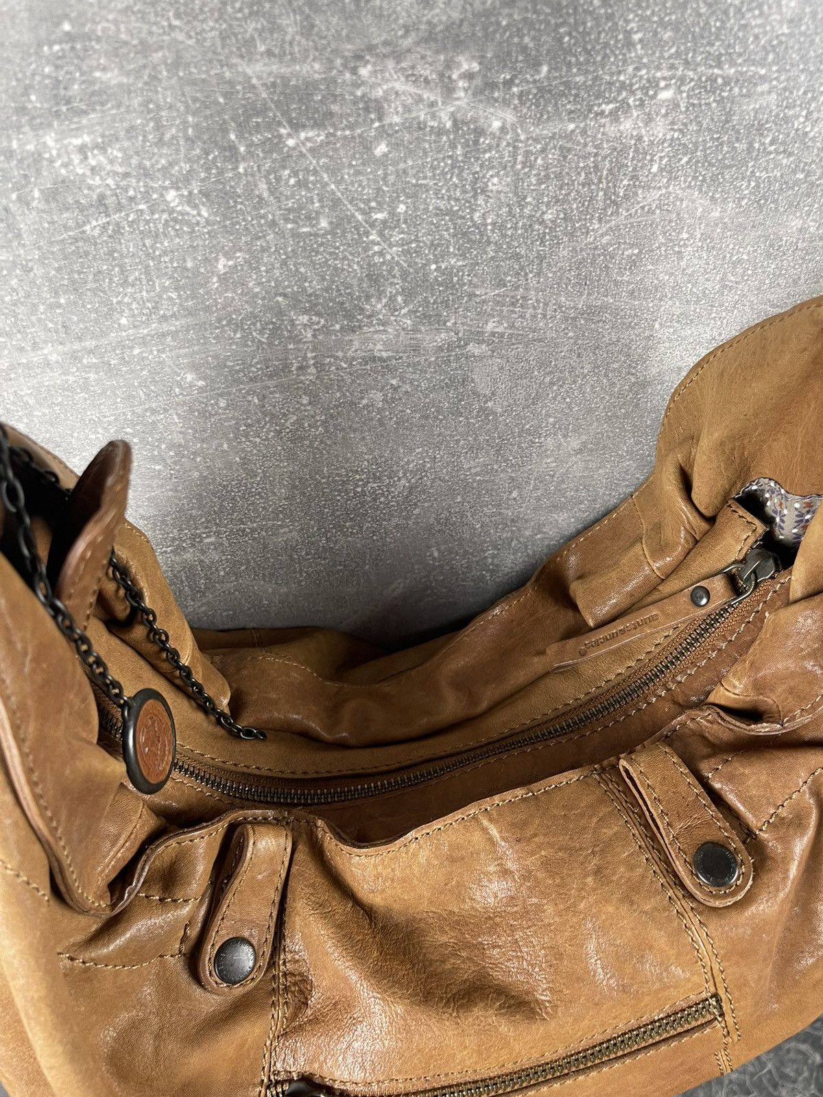 Genuine Leather Aunts Uncles Brown Leather Hobo Shoulder Vintage Slouchy Bag Size ONE SIZE - 12 Thumbnail