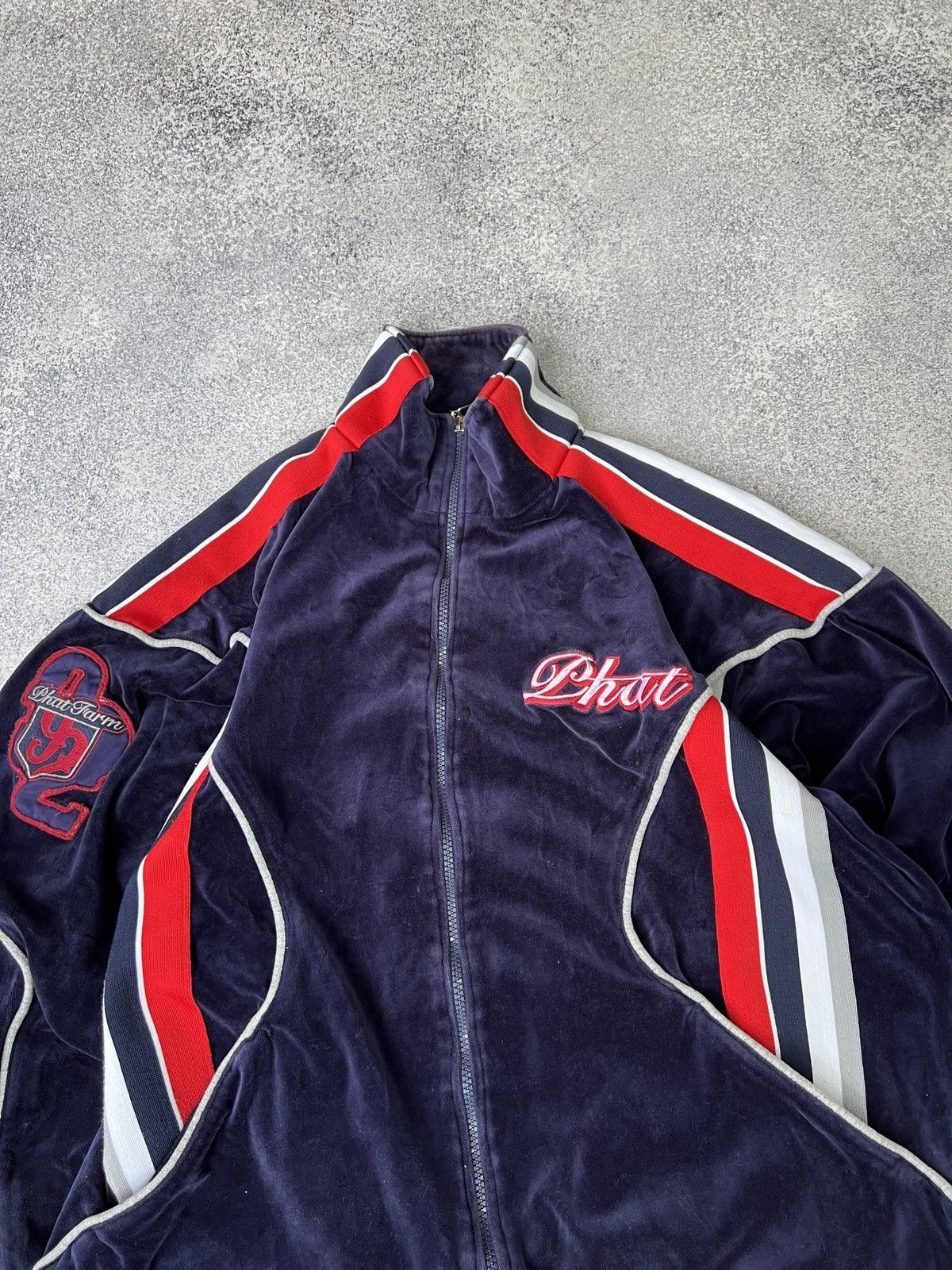 Vintage Vintage 90s Phat Farm Velour Classic Hip Hop Jacket Men’s Size US XL / EU 56 / 4 - 7 Thumbnail