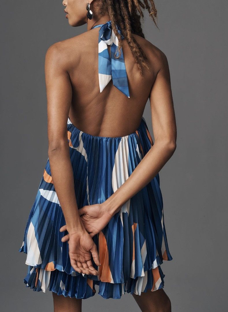 Anthropologie Anthropologie Hutch Halter Pleated Romper, Size XS Size 26" / US 2 / IT 38 - 3 Thumbnail
