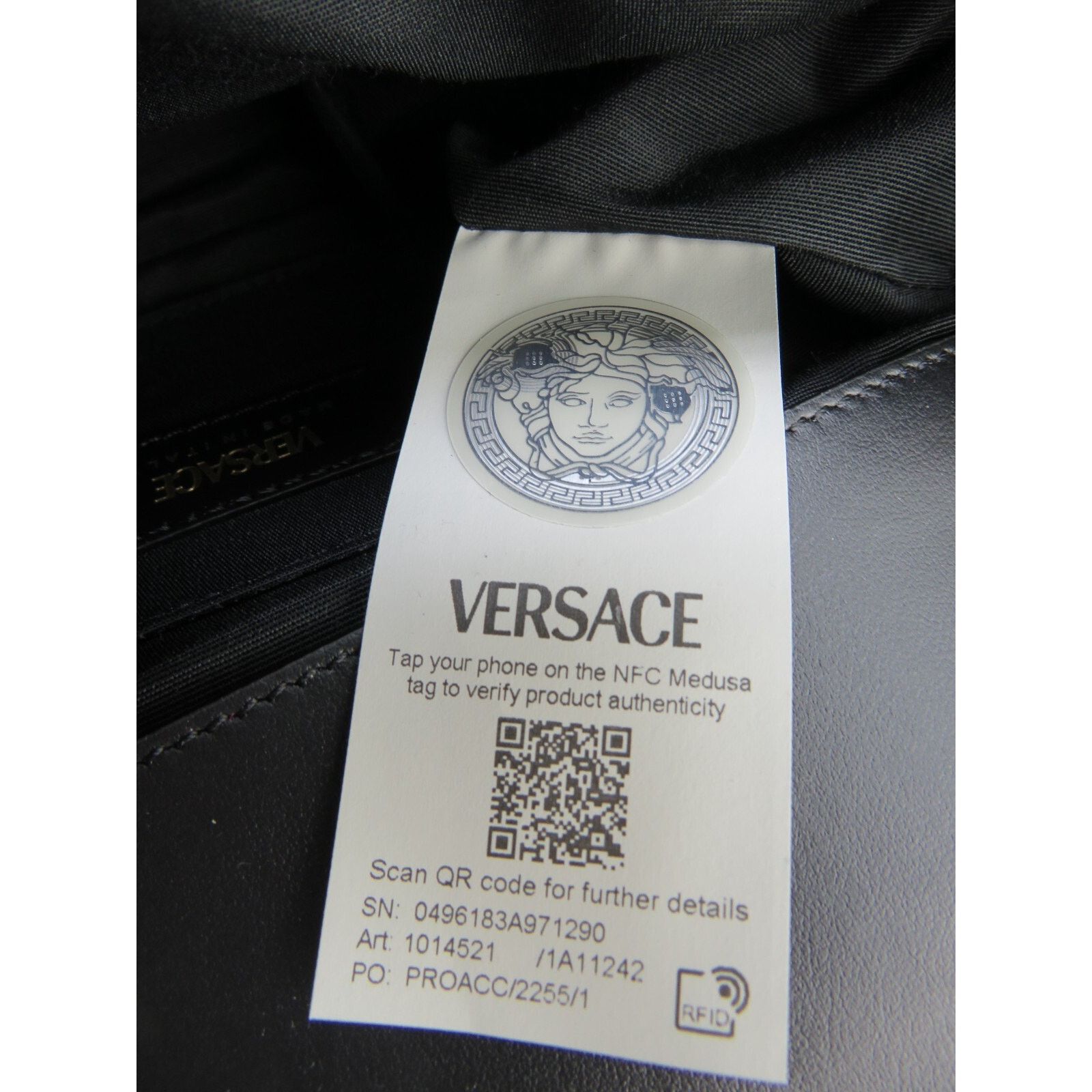 Versace VERSACE QUILTED BLACK LEATHER GOLD MEDUSA GOLD CHAIN BAG $2K Size ONE SIZE - 10 Thumbnail