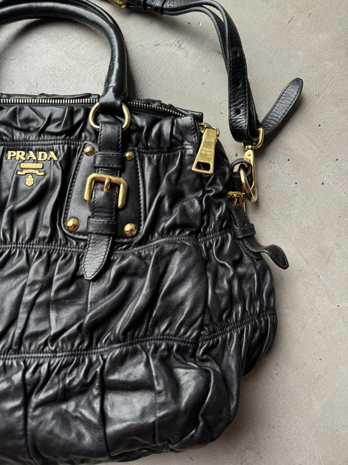 Prada Prada Black Nappa Gaufre Satchel Size ONE SIZE - 8 Thumbnail