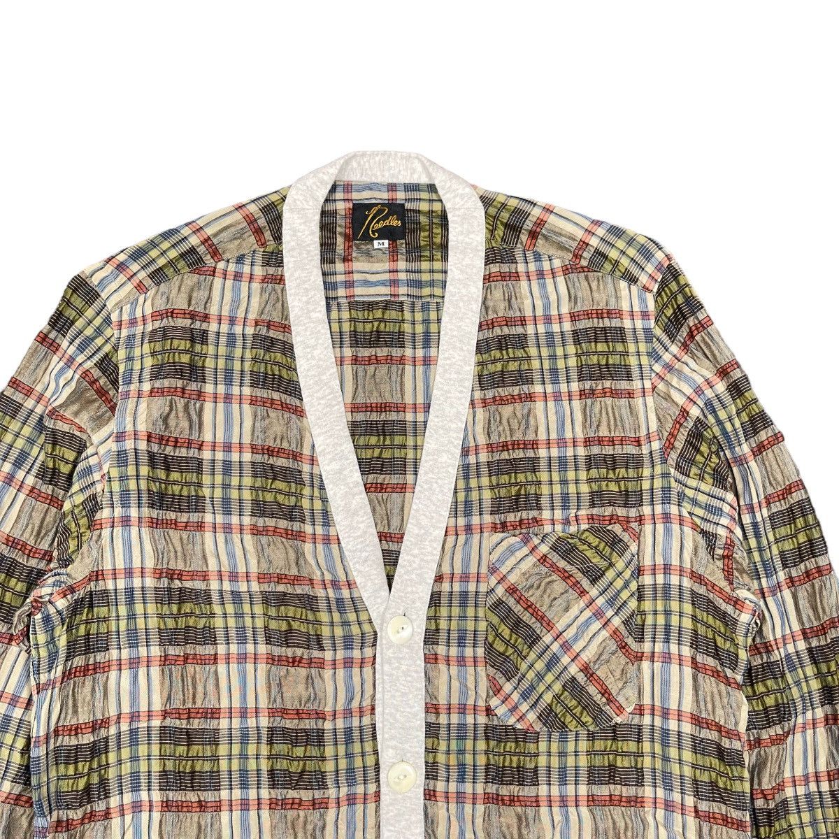 Needles × Nepenthes Needles Wrinkle Pleat Check Flannel Cardigan Size US M / EU 48-50 / 2 - 3 Thumbnail