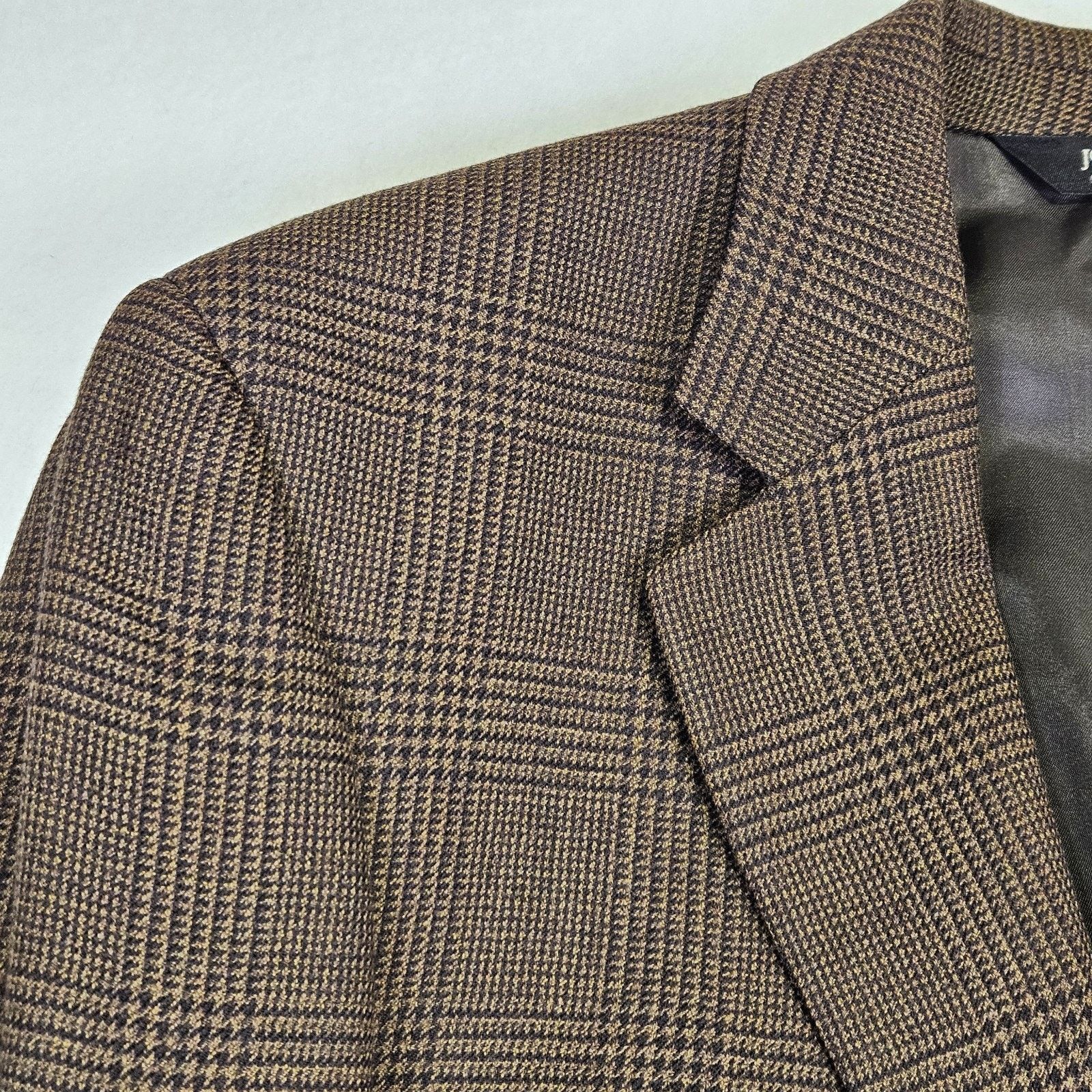 Jos. A. Bank Jos A Bank Blazer Men 40S Windowpane Plaid Jacket Size 40S - 3 Thumbnail