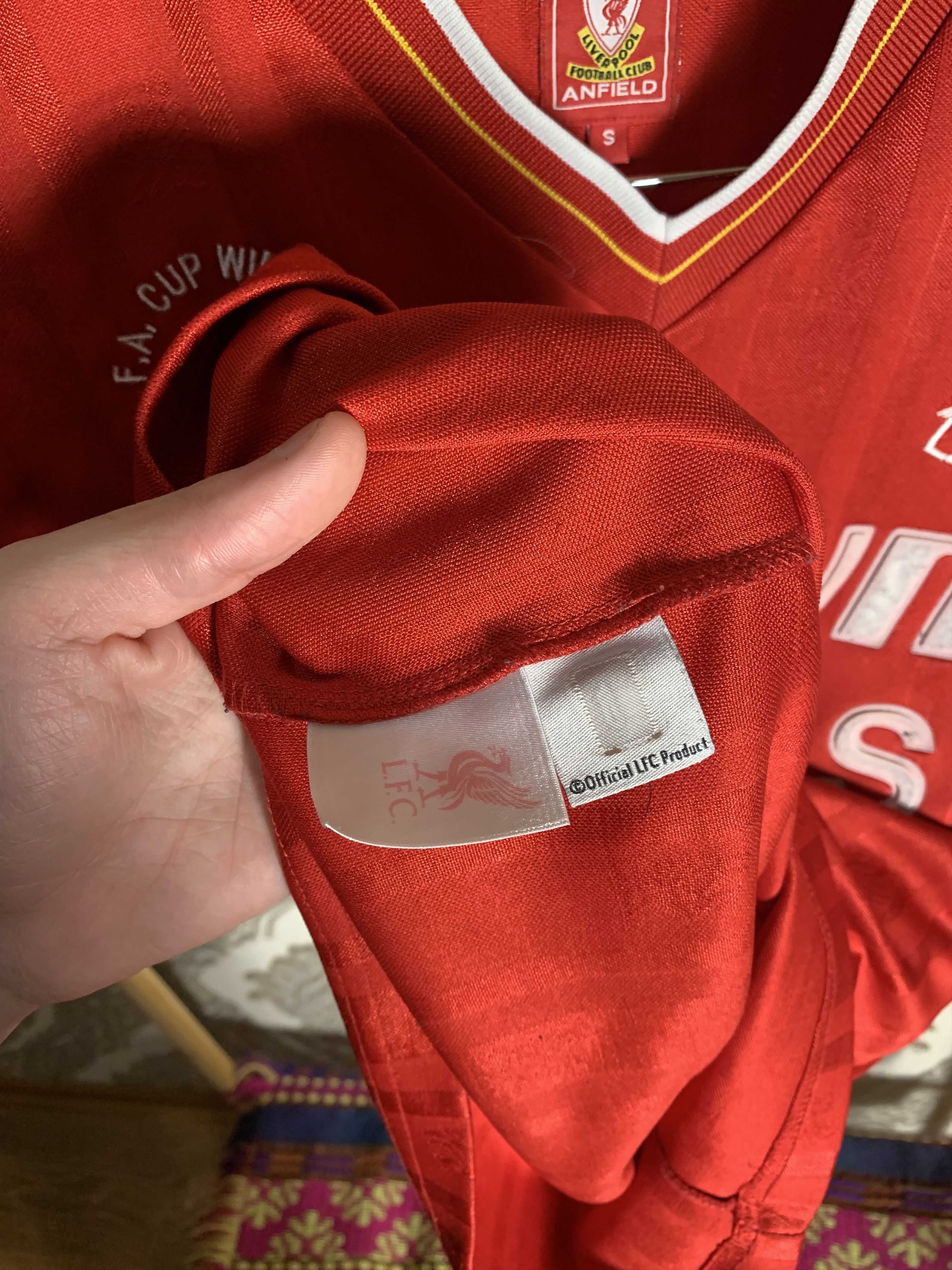 Vintage VERY RARE FC LIVERPOOL ENGLAND RETRO SOCCER JERSEY BLOKE 90s Size US S / EU 44-46 / 1 - 3 Thumbnail