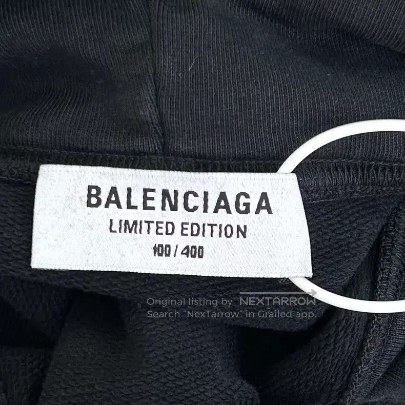 Balenciaga Balenciaga Female Movie Star Poster Washed Black Hoodie Size US S / EU 44-46 / 1 - 3 Thumbnail