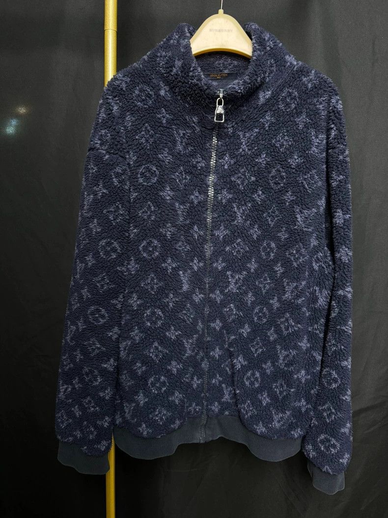 Louis Vuitton Louis Vuitton Blue full print teddy down jacket 2503-Nexta Size US XL / EU 56 / 4 - 1 Thumbnail