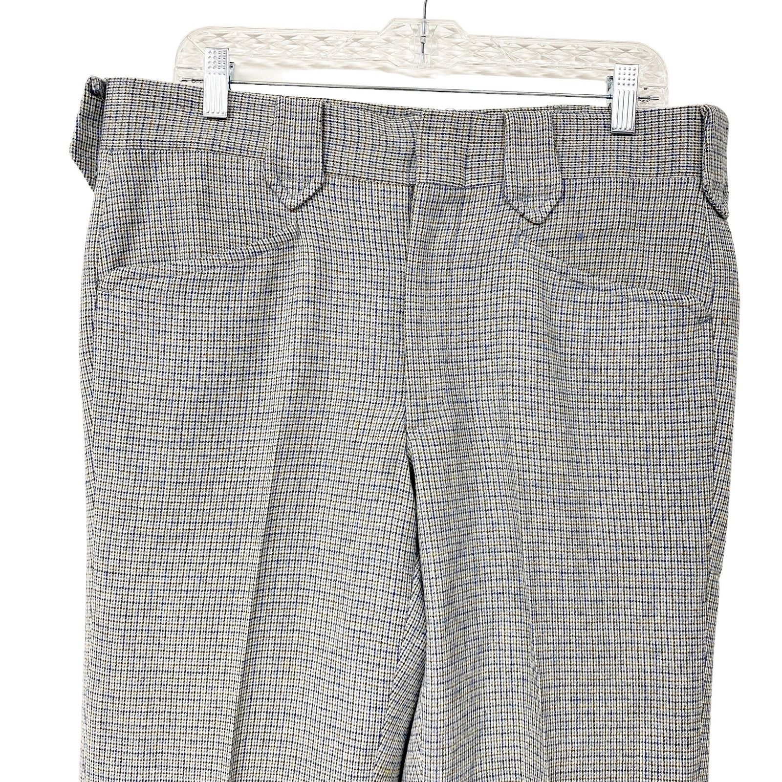 Pendleton Vintage Pendleton Mens Wool Plaid 70s Trousers Pants Size 35" - 4 Thumbnail