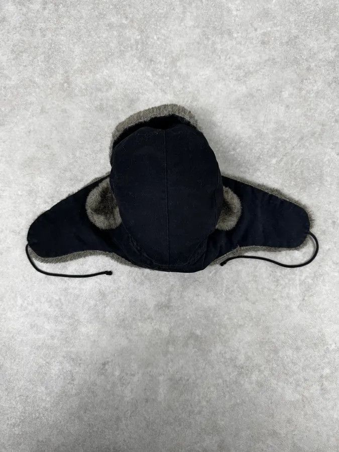 agnes b. 2000s Agnès B Black Fur Lined Chapka Hat Size ONE SIZE - 7 Thumbnail