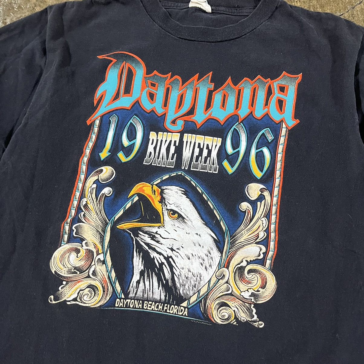 Harley Davidson × Vintage Vintage 1996 Daytona Bike Week Tee Shirt Eagle Grunge Small Size US S / EU 44-46 / 1 - 4 Thumbnail