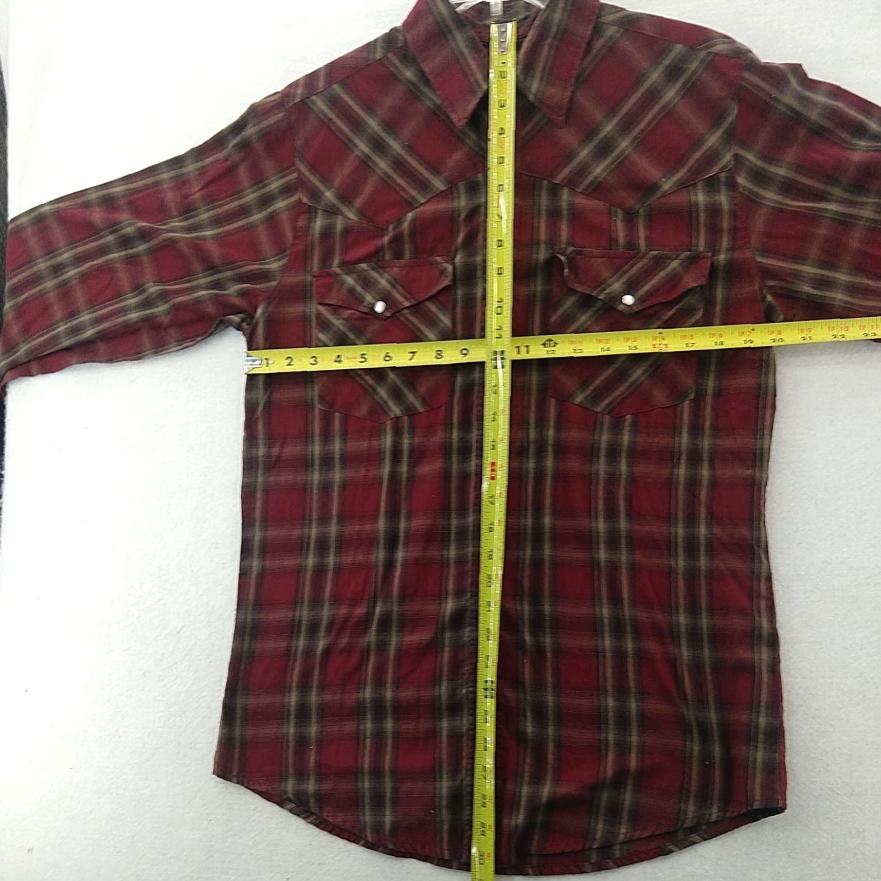 Vintage Bit & Bridle Western Shirt Mens M Plaid Pearl Snap Long Sleeve Button-Up Cowboys Shirt Size US M / EU 48-50 / 2 - 3 Thumbnail
