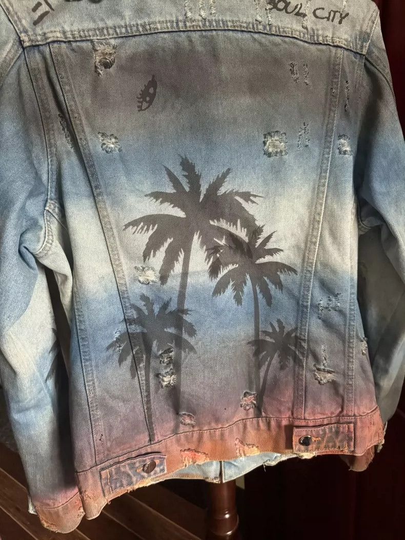 Amiri Amiri Coconut Tree Denim Jacket Size US S / EU 44-46 / 1 - 6 Thumbnail