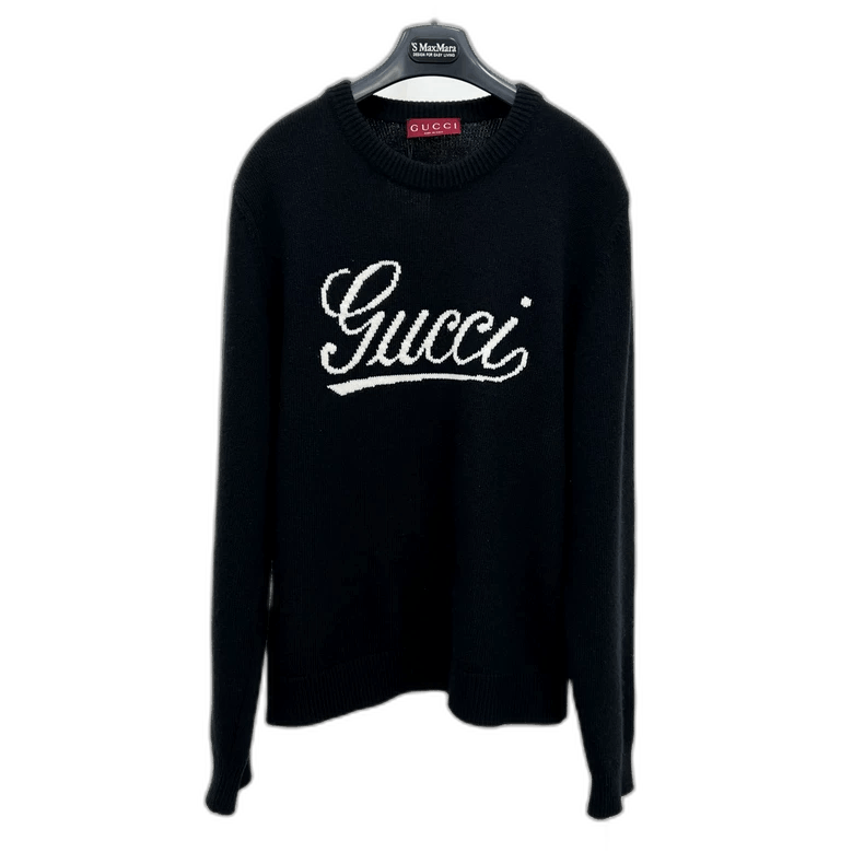 Gucci Knit Sweater with Script Logo-2506