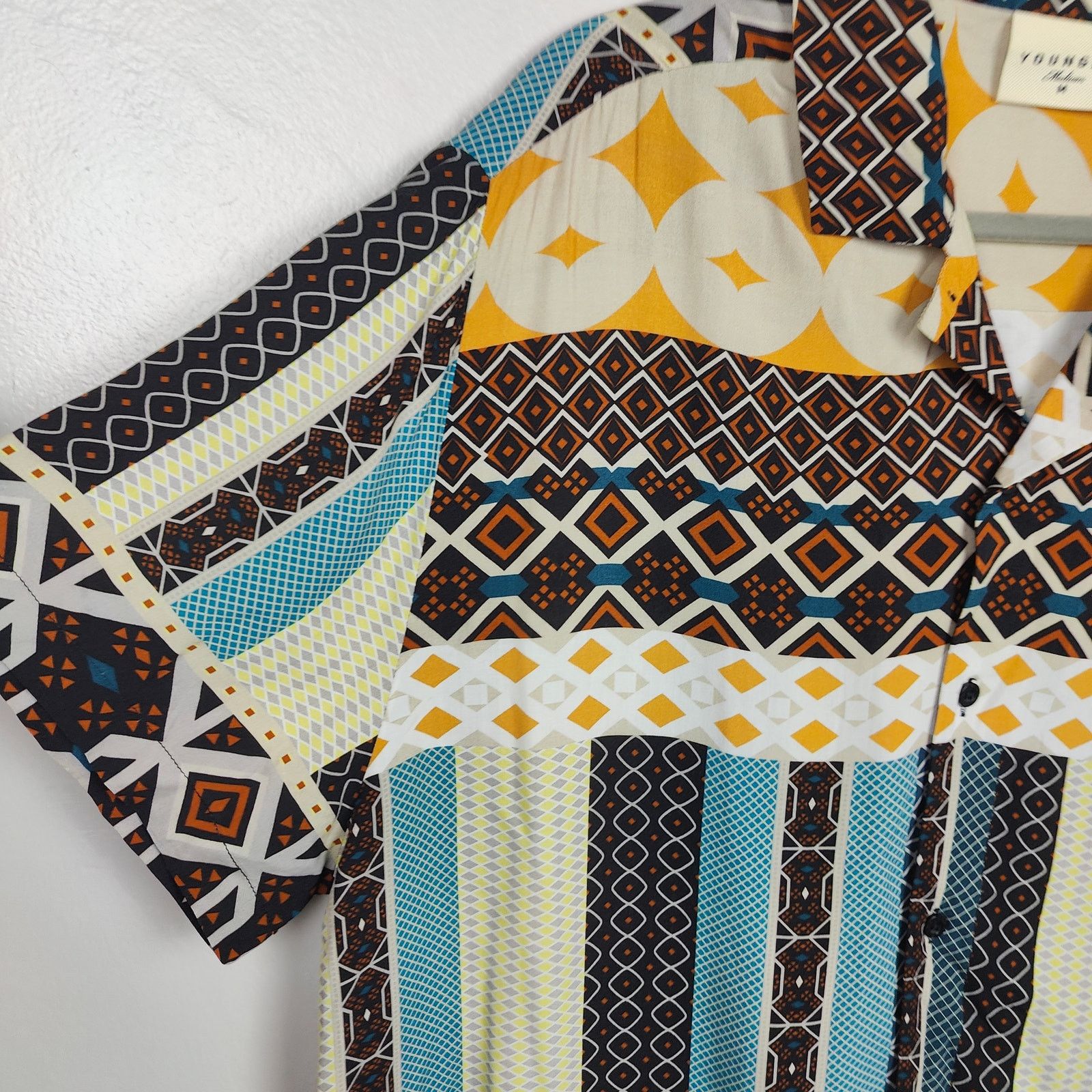 Other YoungLA Button Up Shirt Mens Medium AOP All Over Tribal Size US M / EU 48-50 / 2 - 2 Thumbnail