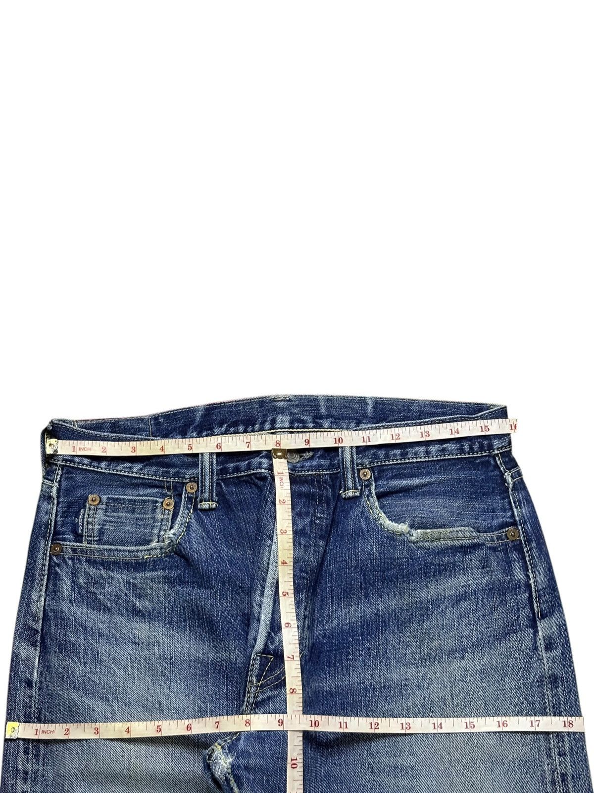 Eternal × Japanese Brand Vintage Japanese Eternal Selvedge Distressed Loose Jeans Size US 32 / EU 48 - 12 Thumbnail