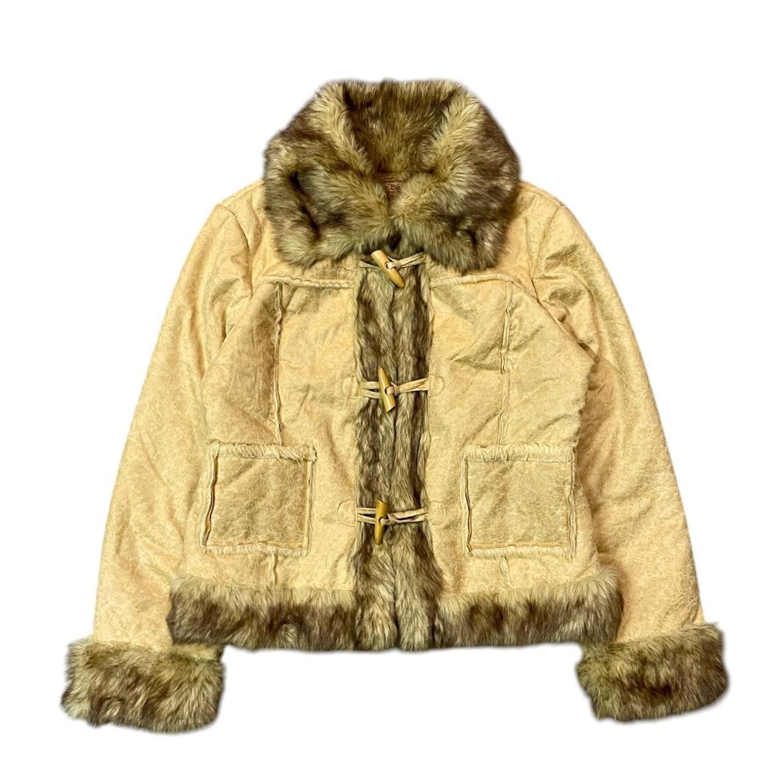 VTG Y2K boho hippie Paris Blues suede Penny Lane afghan Coat