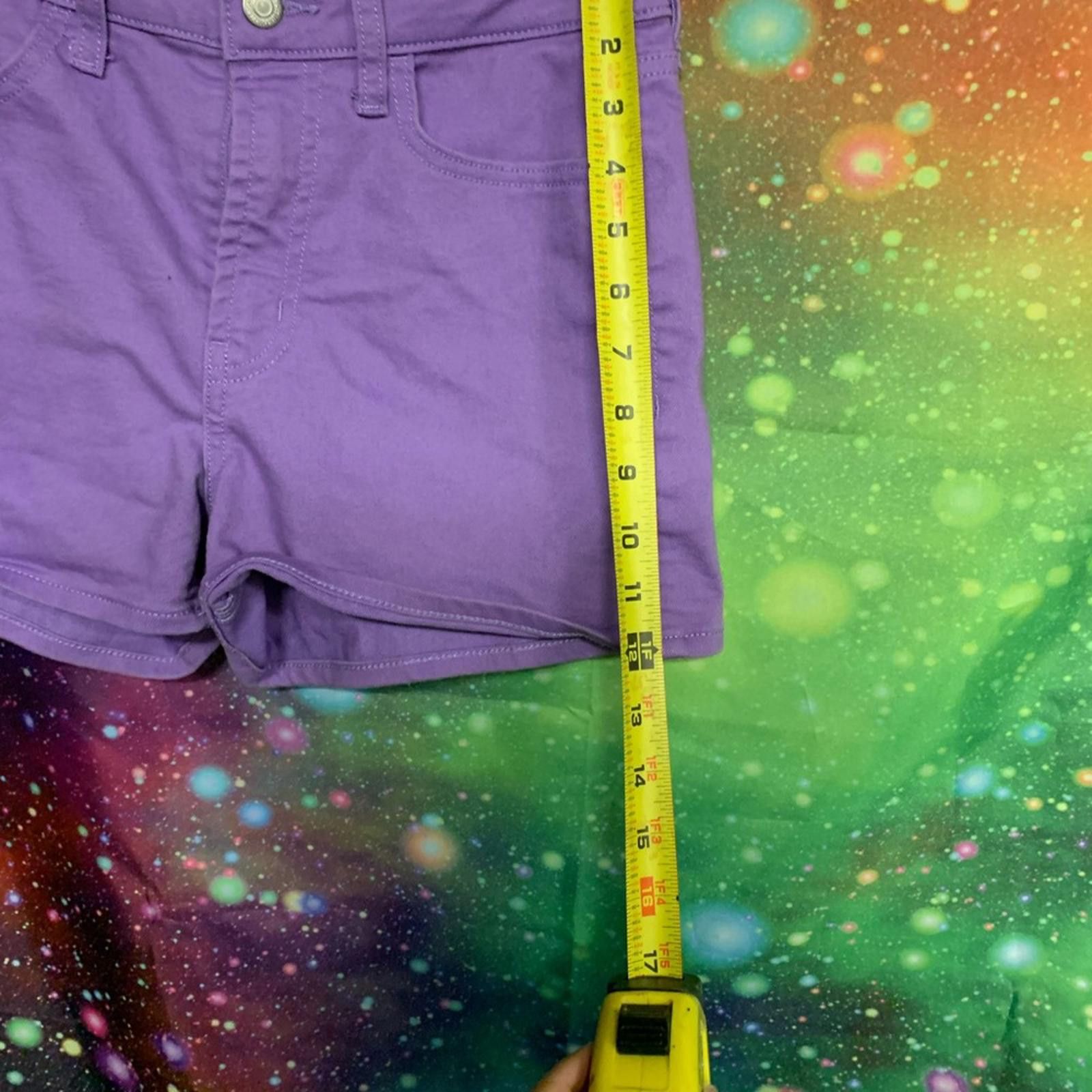 Old Navy Old Navy High Waist Purple Shorts Size 26" / US 2 / IT 38 - 4 Thumbnail