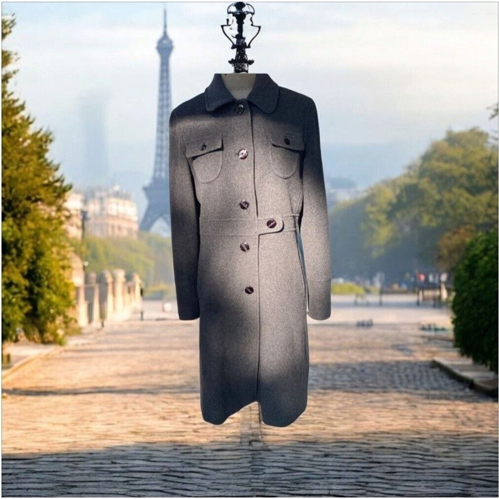 Kenneth Cole Women's Coat Kenneth Cole Wool Gray Coat Size M / US 6-8 / IT 42-44 - 15 Thumbnail