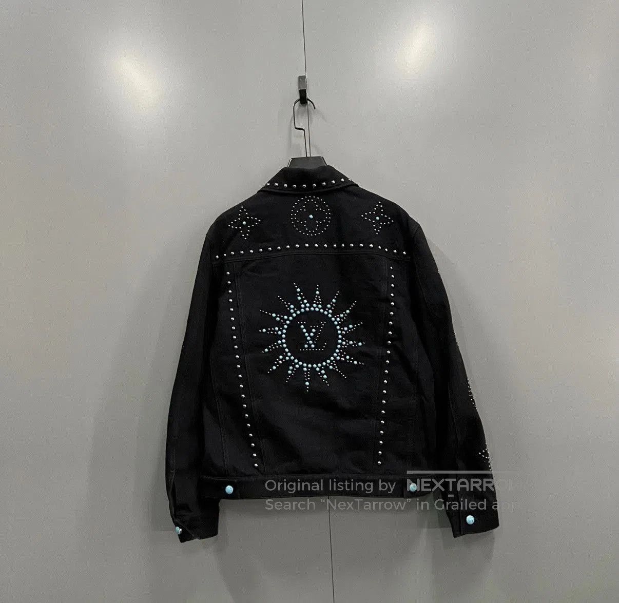 Louis Vuitton Black Studded Star & Moon Denim Jacket. Size US M / EU 48-50 / 2 - 2 Thumbnail