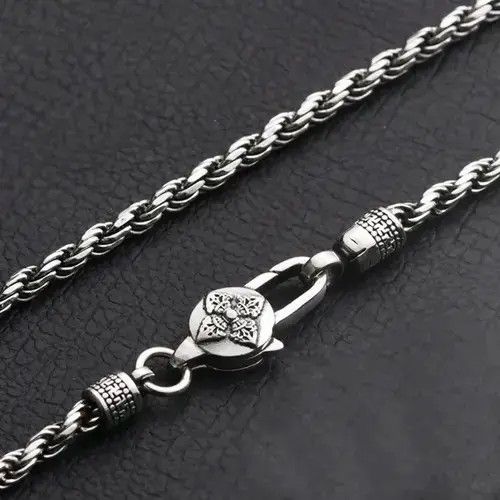 Other 4mm Round Men's Hemp Rope Necklace Size ONE SIZE - 3 Thumbnail