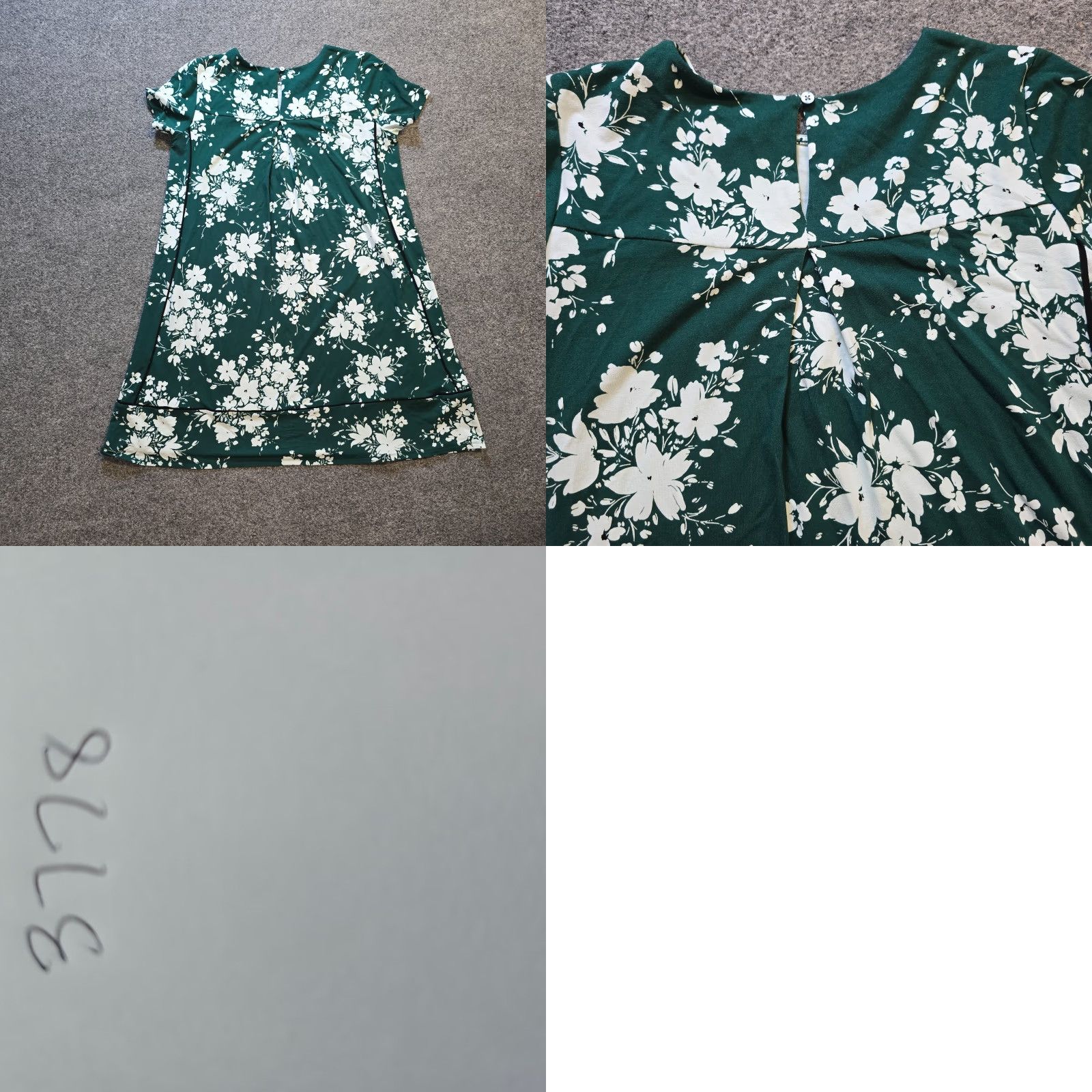 J. Jill J Jill Dress Women PS Green Floral Wearever A-Line Stretch Casual Short Sleeve Round Neck Petite Size S / US 4 / IT 40 - 8 Thumbnail