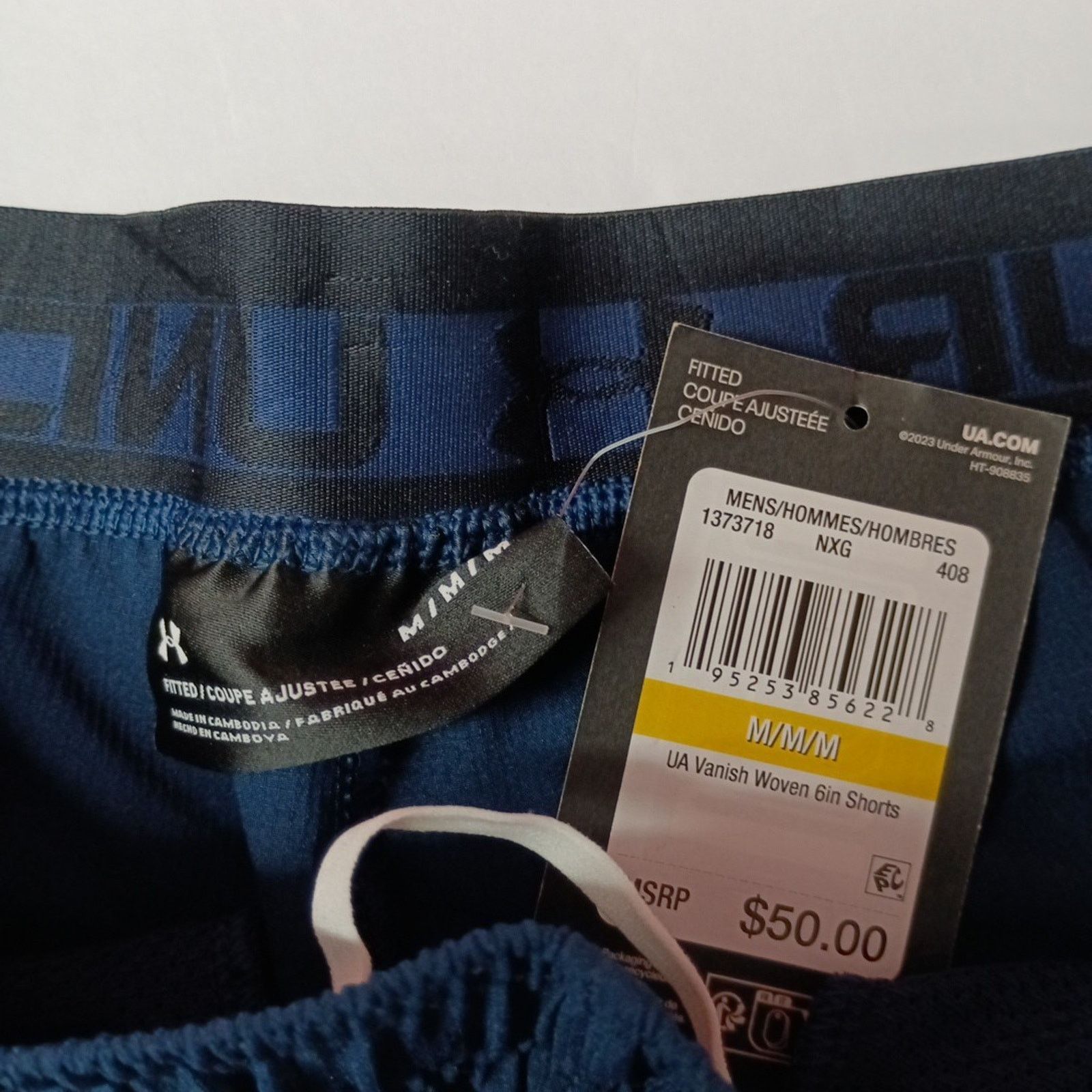 Under Armour Under Armour Mens UA Vanish Woven 6in Shorts Size M Blue NWT Size US 33 - 4 Thumbnail