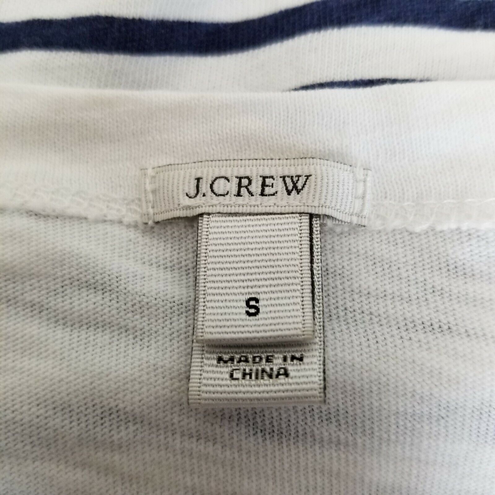 J.Crew J Crew S Shirt Knit Top Blue White Engineer Stripe Nautical Size S / US 4 / IT 40 - 3 Thumbnail