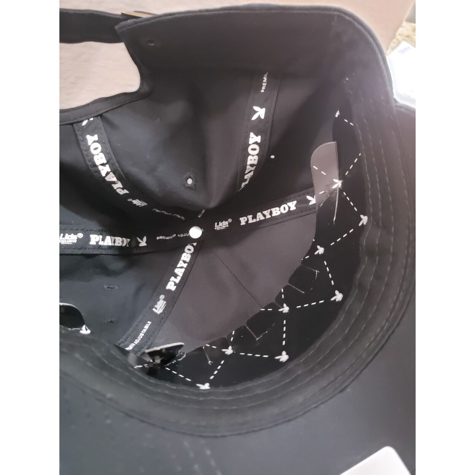 Lids Playboy Hat Cap Hat Dad Strapback Strap Black Bunny Lids Size ONE SIZE - 5 Thumbnail
