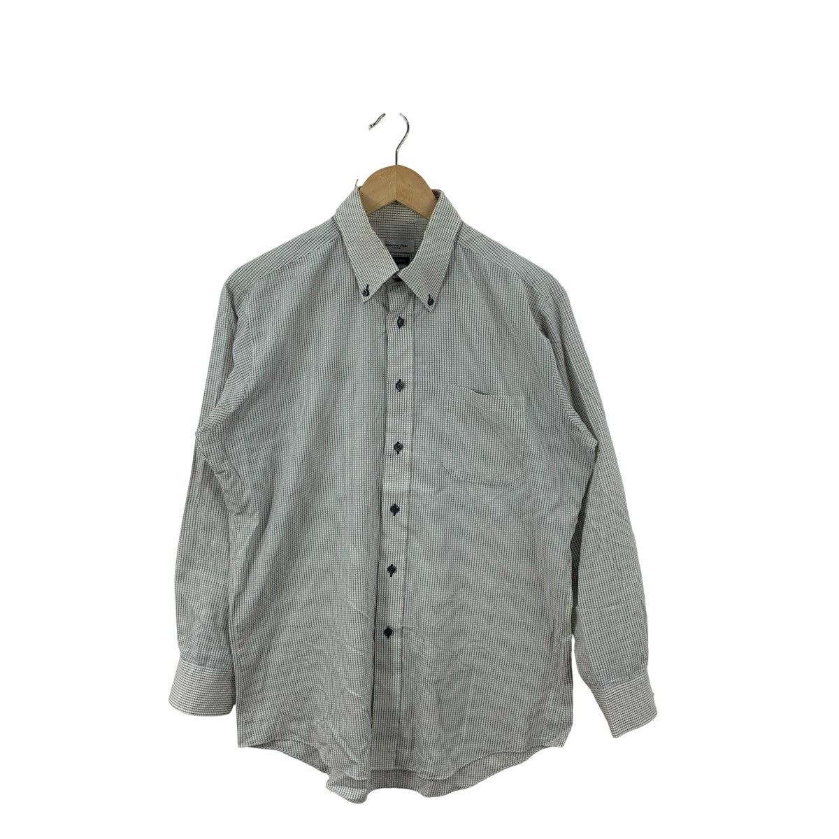 Vintage Vintage Minimal Micro Check Button Down Shirt Grid Pattern Size US L / EU 52-54 / 3 - 4 Thumbnail