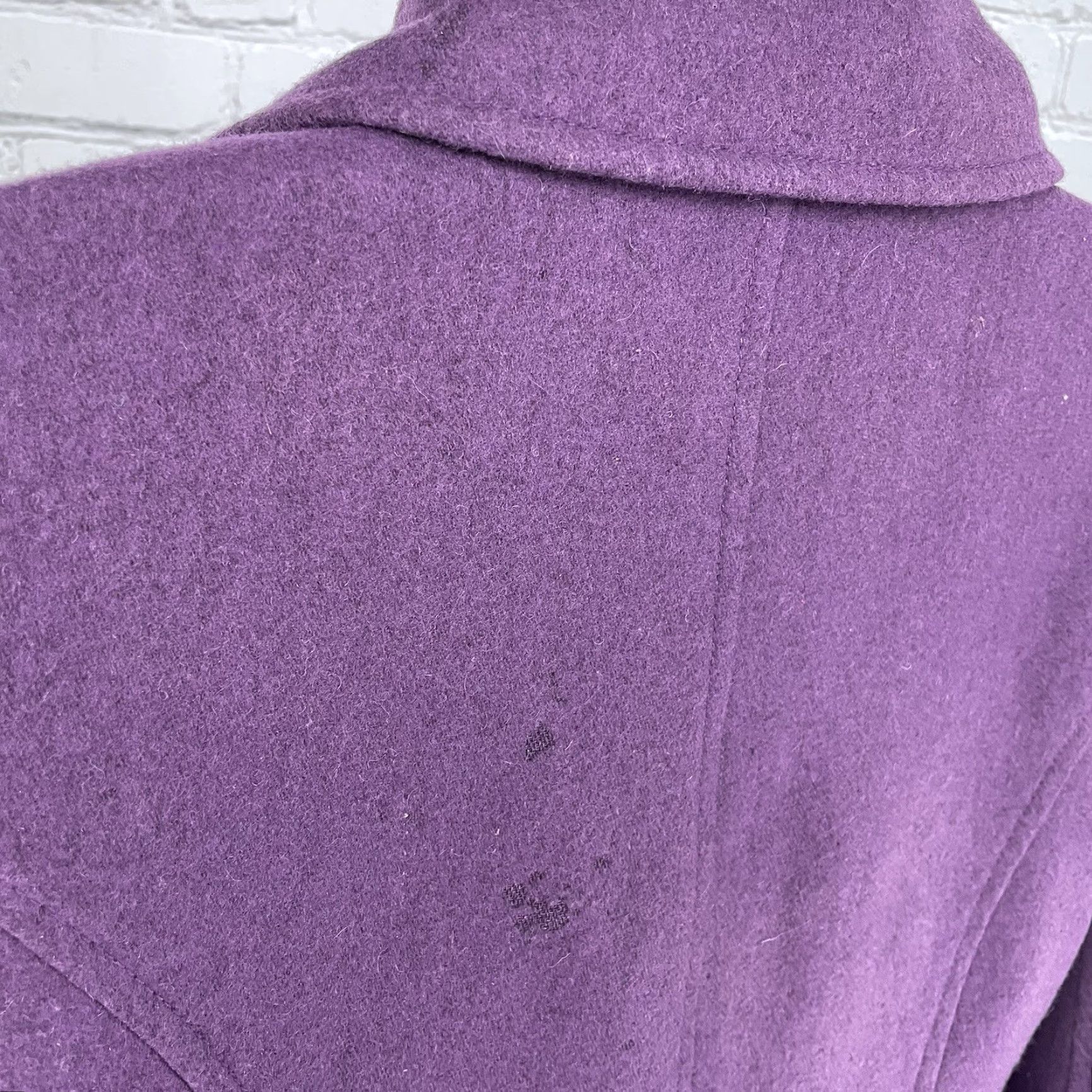 Vintage VINTAGE Tulle Anthropologie Purple Wool Blend Collared Lined Overcoat Medium M Women Coat Size M / US 6-8 / IT 42-44 - 6 Thumbnail