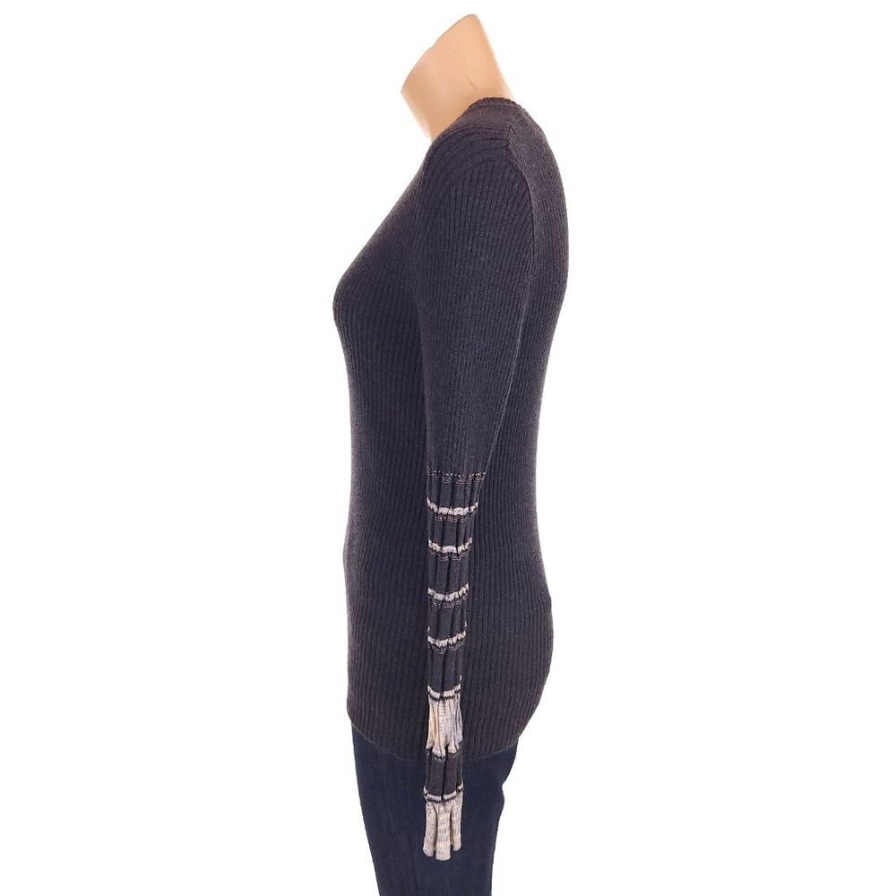 Missoni M by Missoni Ribbed Knit Long Sleeve Sweater 46 US 10 Women Size L / US 10 / IT 46 - 5 Thumbnail